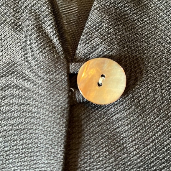 Vtg PETITE SOPHISTICATE COLLECTION Size 6 V-Neck 3-Button Blazer Black Career - Picture 11 of 15